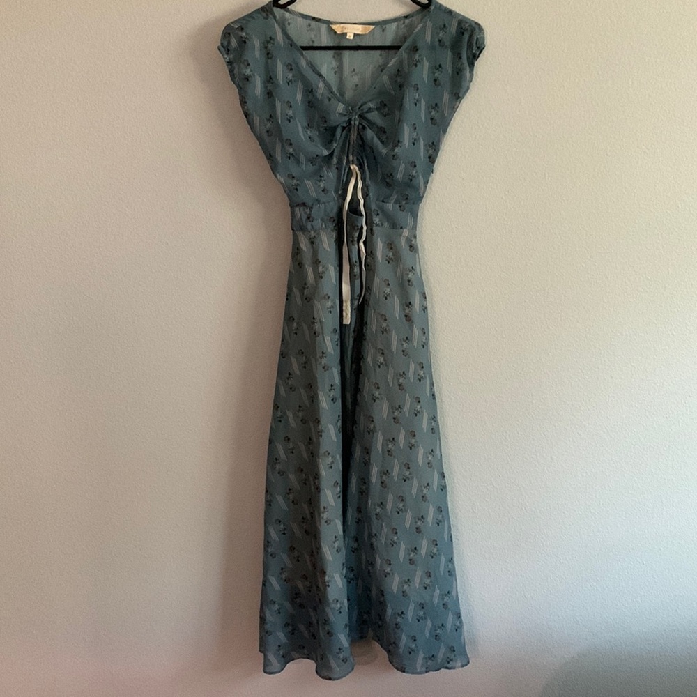 Blue midi dress